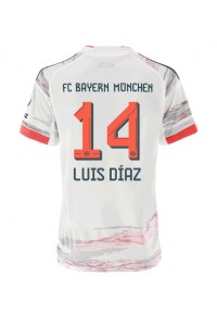 Bayern Munich Luis Diaz #14 Fotballdrakt Borte Klær Dame 2025-26 Korte ermer